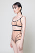 WARREN Dark Scoop Neck Mesh Bra Top